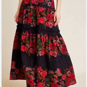 Eva Franco Vibrant Floral Maxi Skirt